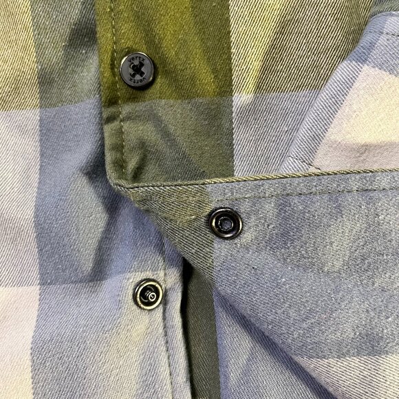 Vertx Flannel Plaid Shirt Long Sleeve Green/Blue  - Size Large - Tactical Style - Picture 3 of 9